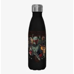 Cheapest ⌛ Star Wars The Book of Boba Fett Bounty Hunting Black Stainless Steel Water Bottle ⌛