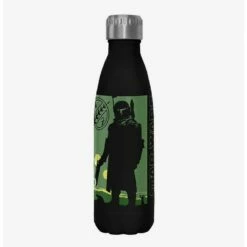 Brand new ⭐ Star Wars The Book of Boba Fett Bouny Hunter For Hire Black Stainless Steel Water Bottle 🧨