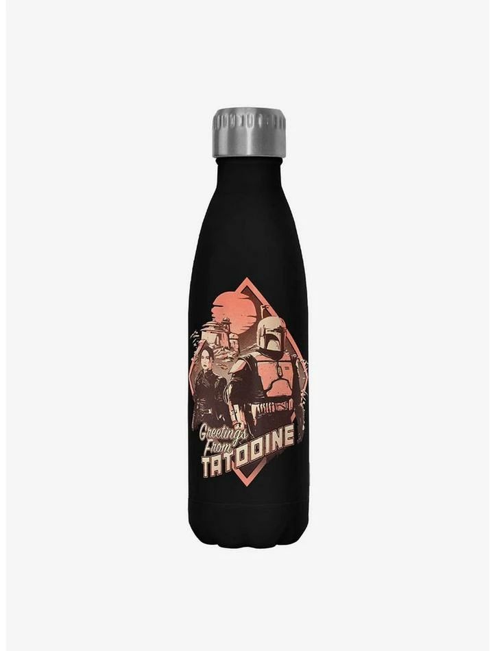 Buy ⭐ Star Wars The Book of Boba Fett Greeting From Tatooine Black Stainless Steel Water Bottle 🧨 1 Buy ⭐ Star Wars The Book of Boba Fett Greeting From Tatooine Black Stainless Steel Water Bottle 🧨