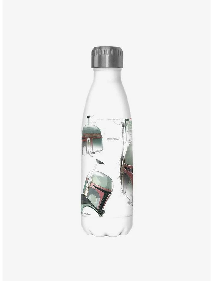 Best Pirce π Star Wars The Book of Boba Fett Helmet Schematics White Stainless Steel Water Bottle βοΈ 1 Best Pirce π Star Wars The Book of Boba Fett Helmet Schematics White Stainless Steel Water Bottle βοΈ