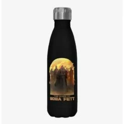 Buy 🔥 Star Wars The Book of Boba Fett Leading By Example Black Stainless Steel Water Bottle 👍