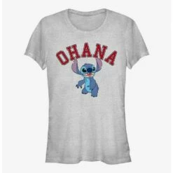 Deals 🤩 Disney Lilo & Stitch Ohana Collegiate Girls T-Shirt 🛒