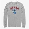 Brand new 😀 Disney Lilo & Stitch Ohana Collegiate Long-Sleeve T-Shirt 🧨