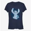 Discount ✨ Disney Lilo & Stitch Floral Sketch Girls T-Shirt ⭐