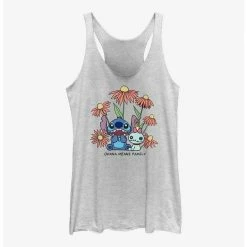 Coupon 😍 Disney Lilo & Stitch Chibi Floral Girls Tank 🌟