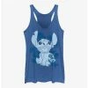 Best Pirce ✨ Disney Lilo & Stitch Floral Sketch 💯 Girls Tank ✔️