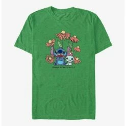 Top 10 ✔️ Disney Lilo & Stitch Chibi Floral T-Shirt 🔔