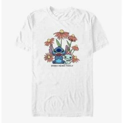 Best Sale 😀 Disney Lilo & Stitch Chibi Floral T-Shirt 🎁