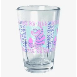 Best Pirce ✨ Disney Alice in Wonderland Cheshire Mad Here Trip Mini Glass ❤️