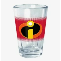Budget ✨ Disney Pixar The Incredibles Logo Mini Glass ❤️