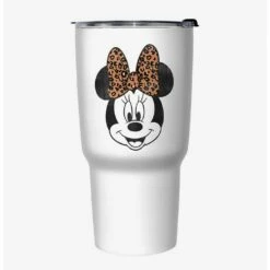 Discount ⭐ Disney Mickey Mouse Minnie Leopard Bow Travel Mug 🔔