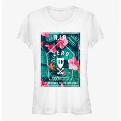 Discount 😍 Disney The Nightmare Before ❄ Christmas Tropical Zero Girls T-Shirt 💯