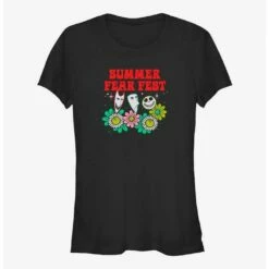 New ⭐ Disney The Nightmare Before Christmas Summer Lock Shock and Barrel Girls T-Shirt ❤️