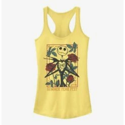 Discount ❤️ Disney The Nightmare Before 😀 Christmas Jack Roses Girls Tank 🥰