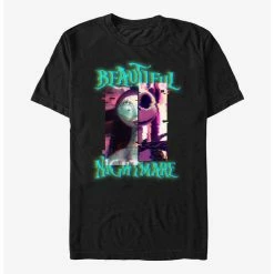Coupon 🎁 The Nightmare Before Christmas Jack & Sally Glitchy Beautiful Nightmare T-Shirt 👏