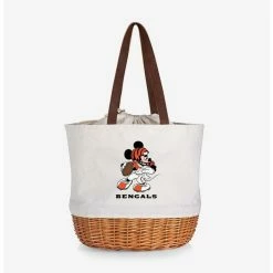 Hot Sale 🎉 Disney Mickey Mouse NFL Cincinnati Bengals Canvas Willow Basket Tote 🎉