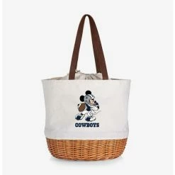 Buy 🔥 Disney Mickey Mouse NFL Dallas Cowboys Canvas Willow Basket Tote 🧨