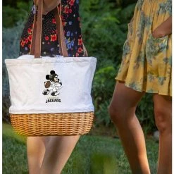 Budget ✔️ Disney Mickey Mouse NFL Jacksonville Jaguars Canvas Willow Basket Tote 🔔 -Dressup Outfits Shop 19831761 av3