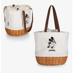 Budget ✔️ Disney Mickey Mouse NFL Jacksonville Jaguars Canvas Willow Basket Tote 🔔 -Dressup Outfits Shop 19831761 av4