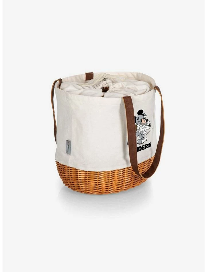 Best Sale ๐ Disney Mickey Mouse NFL Las Vegas Raiders Canvas Willow Basket Tote ๐ 2 Best Sale ๐ Disney Mickey Mouse NFL Las Vegas Raiders Canvas Willow Basket Tote ๐ - Image 2
