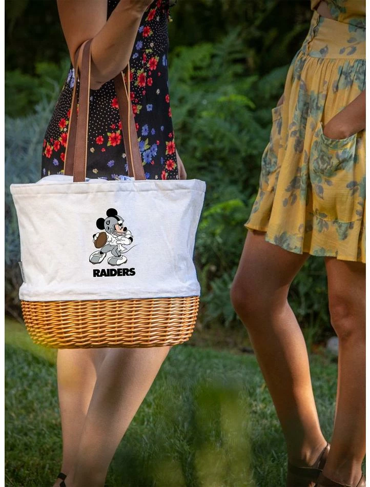 Best Sale ๐ Disney Mickey Mouse NFL Las Vegas Raiders Canvas Willow Basket Tote ๐ 4 Best Sale ๐ Disney Mickey Mouse NFL Las Vegas Raiders Canvas Willow Basket Tote ๐ - Image 4