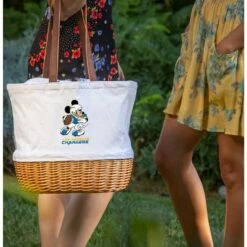 Cheap ✔️ Disney Mickey Mouse NFL Los Angeles Chargers Canvas Willow Basket Tote 🧨 -Dressup Outfits Shop 19831785 av3