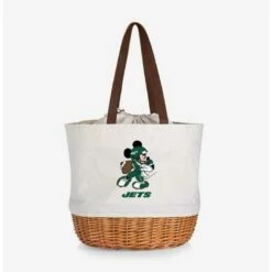 Outlet 🔔 Disney Mickey Mouse NFL New York Jets Canvas Willow Basket Tote ✨