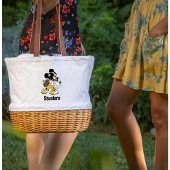 Wholesale 🤩 Disney Mickey Mouse NFL Pittsburgh Steelers Canvas Willow Basket Tote ❤️ -Dressup Outfits Shop 19831857 av3