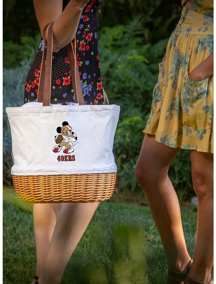 Buy ⭐ Disney Mickey Mouse NFL San Francisco 49Ers Canvas Willow Basket Tote ❤️ 4 Buy ⭐ Disney Mickey Mouse NFL San Francisco 49Ers Canvas Willow Basket Tote ❤️ - Image 4