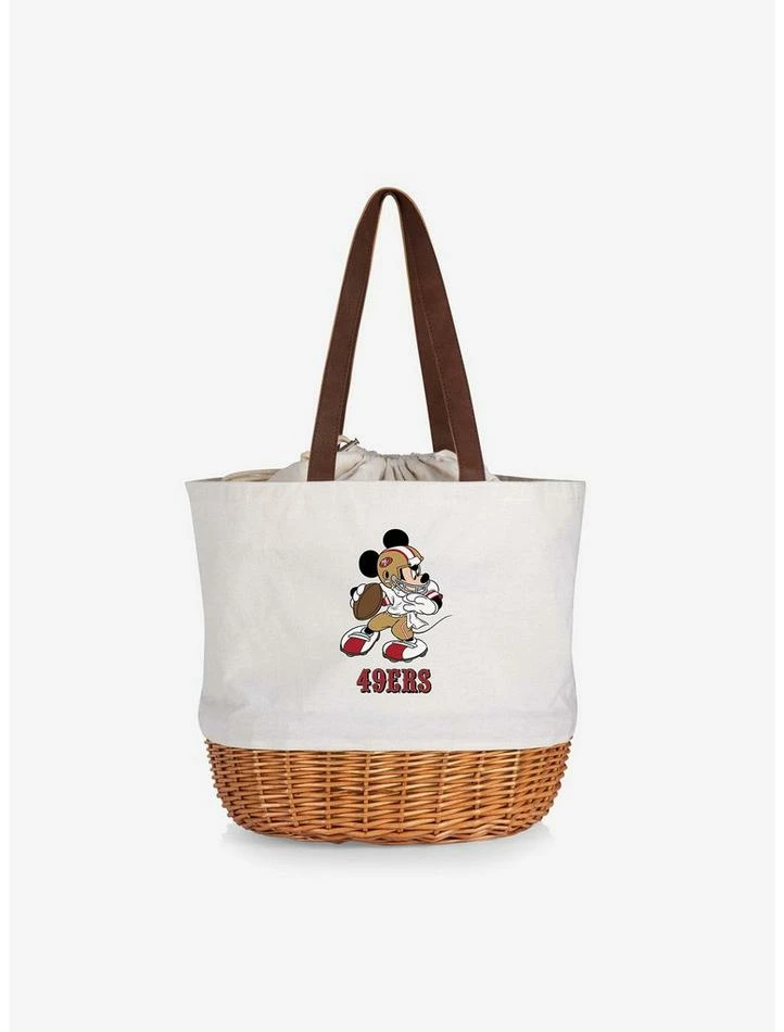 Buy ⭐ Disney Mickey Mouse NFL San Francisco 49Ers Canvas Willow Basket Tote ❤️ 1 Buy ⭐ Disney Mickey Mouse NFL San Francisco 49Ers Canvas Willow Basket Tote ❤️