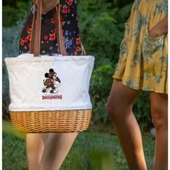 Cheapest ✔️ Disney Mickey Mouse NFL Tampa Bay Buccaneers Canvas Willow Basket Tote 🥰 -Dressup Outfits Shop 19831881 av3