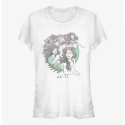 New 👏 Disney The Little Mermaid Astral Ariel Girls T-Shirt 😍