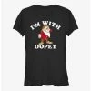 Discount ✔️ Disney Snow White and the Seven Dwarfs I'm With Dopey 🤩 Girls T-Shirt ⭐