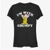 Best Sale 😀 Disney Snow White and the Seven Dwarfs I'm With Grumpy Girls T-Shirt ✨