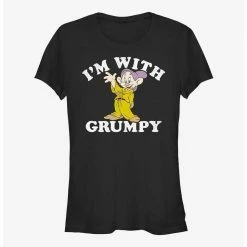 Best Sale 😀 Disney Snow White and the Seven Dwarfs I'm With Grumpy Girls T-Shirt ✨