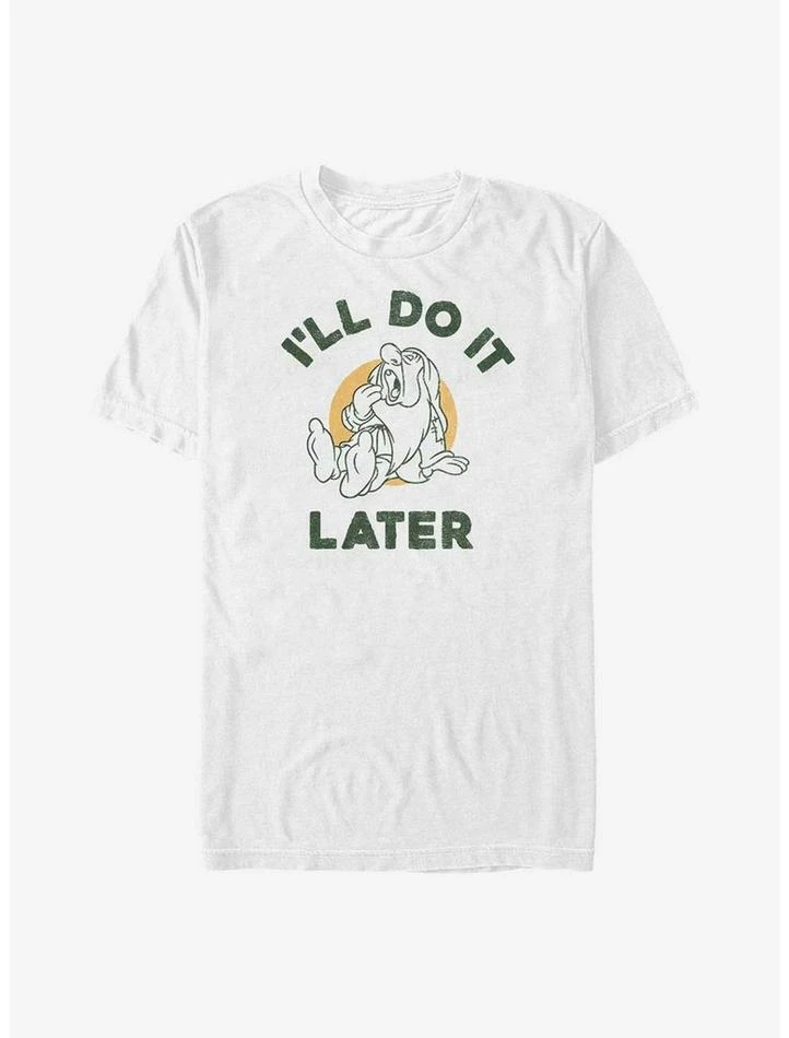 Coupon ⭐ Disney Snow White and the Seven Dwarfs Sleepy Do It Later T-Shirt ⌛ 1 Coupon ⭐ Disney Snow White and the Seven Dwarfs Sleepy Do It Later T-Shirt ⌛