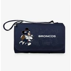 Coupon 🔔 Disney Mickey Mouse NFL Denver Broncos Outdoor Picnic Blanket ✔️