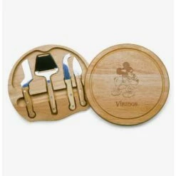 Best Sale ⌛ Disney Mickey Mouse NFL MIN Vikings Circo Cheese Cutting Board & Tools Set ⭐