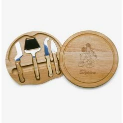 Budget ❤️ Disney Mickey Mouse NFL Mia Dolphins Circo Cheese Cutting Board & Tools Set 😀