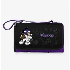 Outlet ✨ Disney Mickey Mouse NFL Minnesota Vikings Outdoor Picnic Blanket 💯