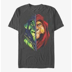 Best Pirce 😉 Disney The Lion King Scar and Mufasa Split T-Shirt 😉