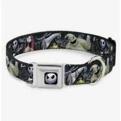 Coupon 🛒 Disney Nightmare Before Christmas Character Group Cemetery Seatbelt Buckle Dog Collar 💯