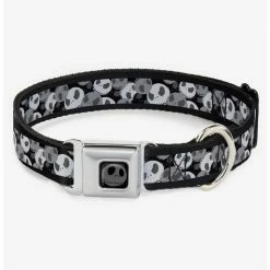 Coupon 😀 Nightmare Before Christmas Jack Expression Stack Seatbelt Buckle Dog Collar 🥰