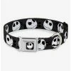 Outlet ⌛ Disney Nightmare Before ✨ Christmas Jack Expressions Seatbelt Buckle Dog Collar ✔️