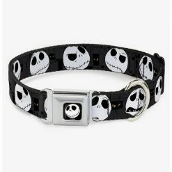 Outlet โ Disney Nightmare Before โจ Christmas Jack Expressions Seatbelt Buckle Dog Collar โ๏ธ