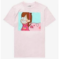Hot Sale ✔️ Disney Gravity Falls Mabel & Waddles Boyfriend Fit 🎁 Girls T-Shirt 🧨