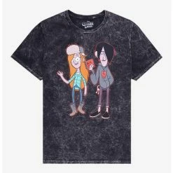Promo ⌛ Disney Gravity Falls Wendy & Robbie Wash Boyfriend Fit 🤩  Girls T-Shirt 😍