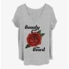 Hot Sale 👍 Disney Beauty and the Beast Beauty Rose Girls T-Shirt Plus Size 🎉
