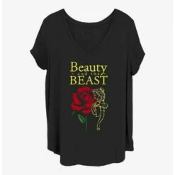 Hot Sale 💯 Disney Beauty and the Beast Belle Rose Girls T-Shirt Plus Size 👍