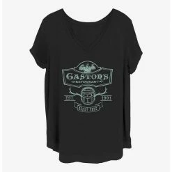 Cheap ✨ Disney Beauty and the Beast Gaston's Restaurant 😀 Girls T-Shirt Plus Size ⭐
